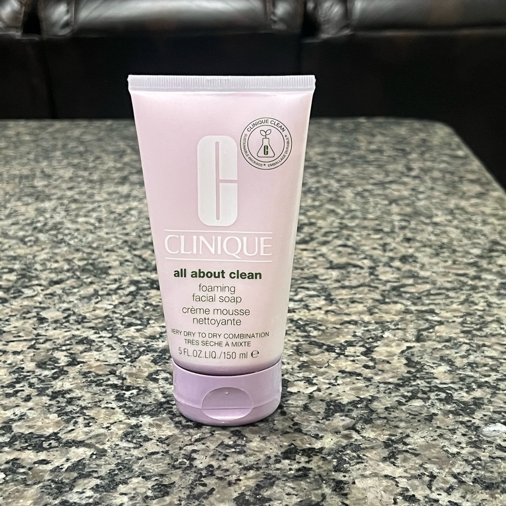 Clinique All About Clean Foaming Facial Soap in Soft Pink